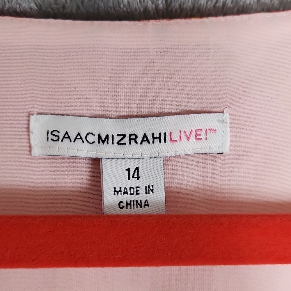 IzaacMizarahi Pink and orange print dress. - Picture 4 of 13